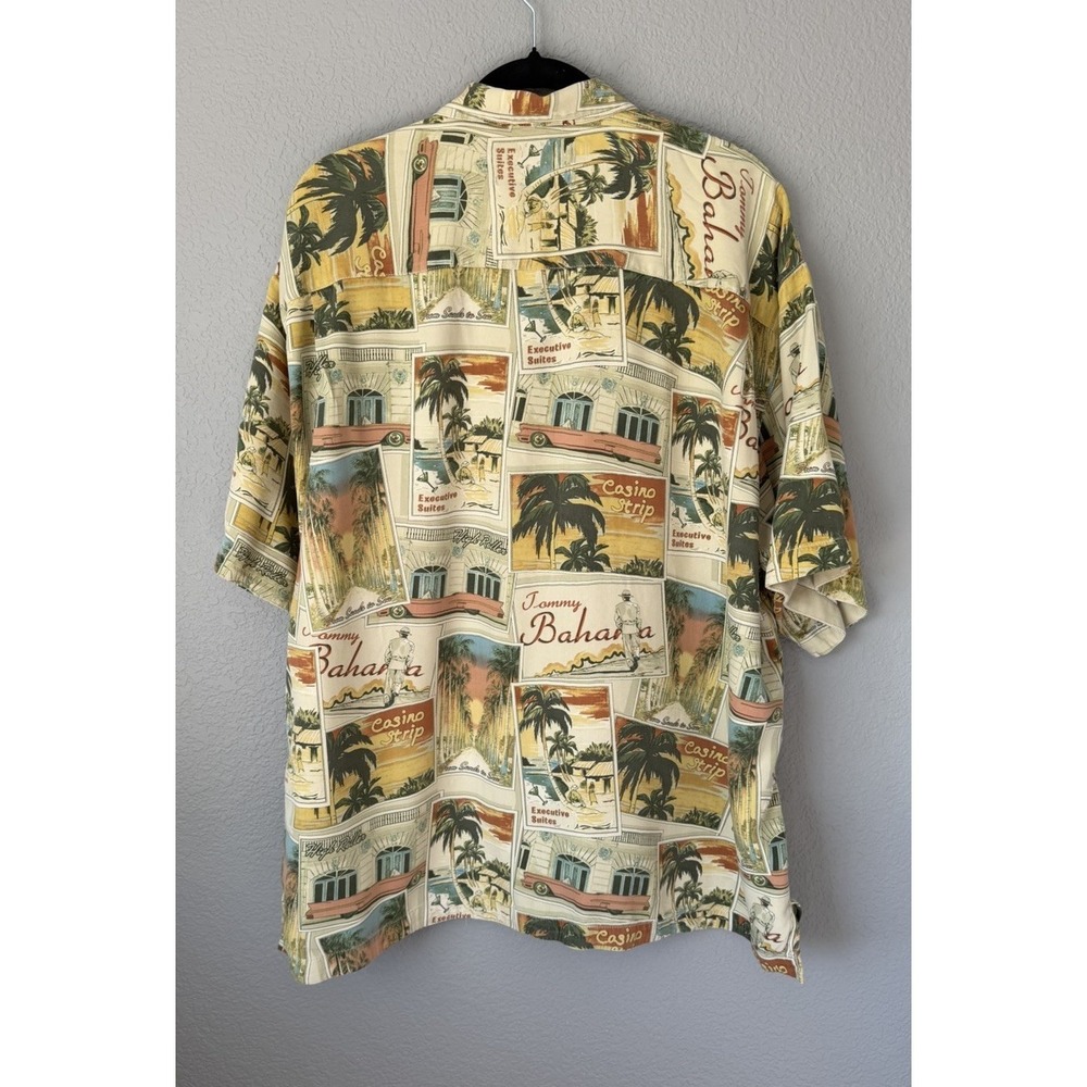 Tommy Bahama Button Up Short Sleeve Mens XXL Silk Las Vegas Casino Strip Camp - Picture 3 of 8